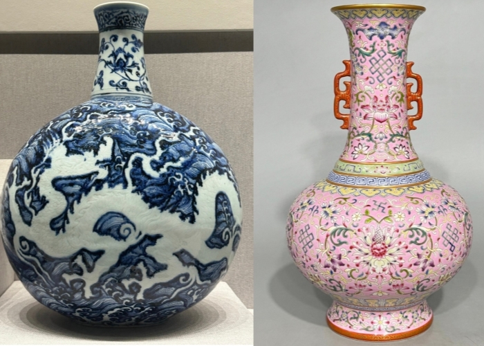 Blue-and-White Porcelain and Famille Rose Porcelain