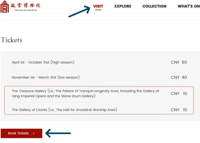 Gallery of Clocks and the Treasure Gallery ticket price