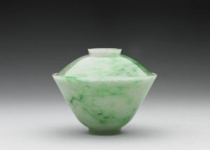 Qing Dynasty Jadeite Covered Bowl