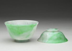 Qing Dynasty Jadeite Covered Bowl