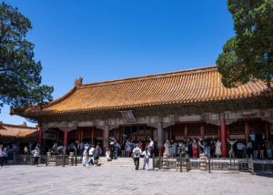 Tourists visit the Forbidden City